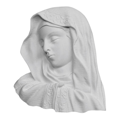 Hooded Madonna Marble Statue